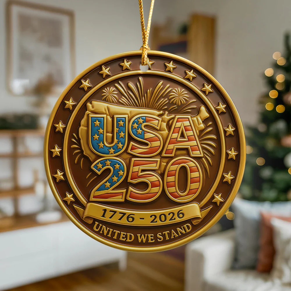 USA 250 Anniversary 1776-2026 United We Stand Ceramic Ornament HO82 900174 - Image 7
