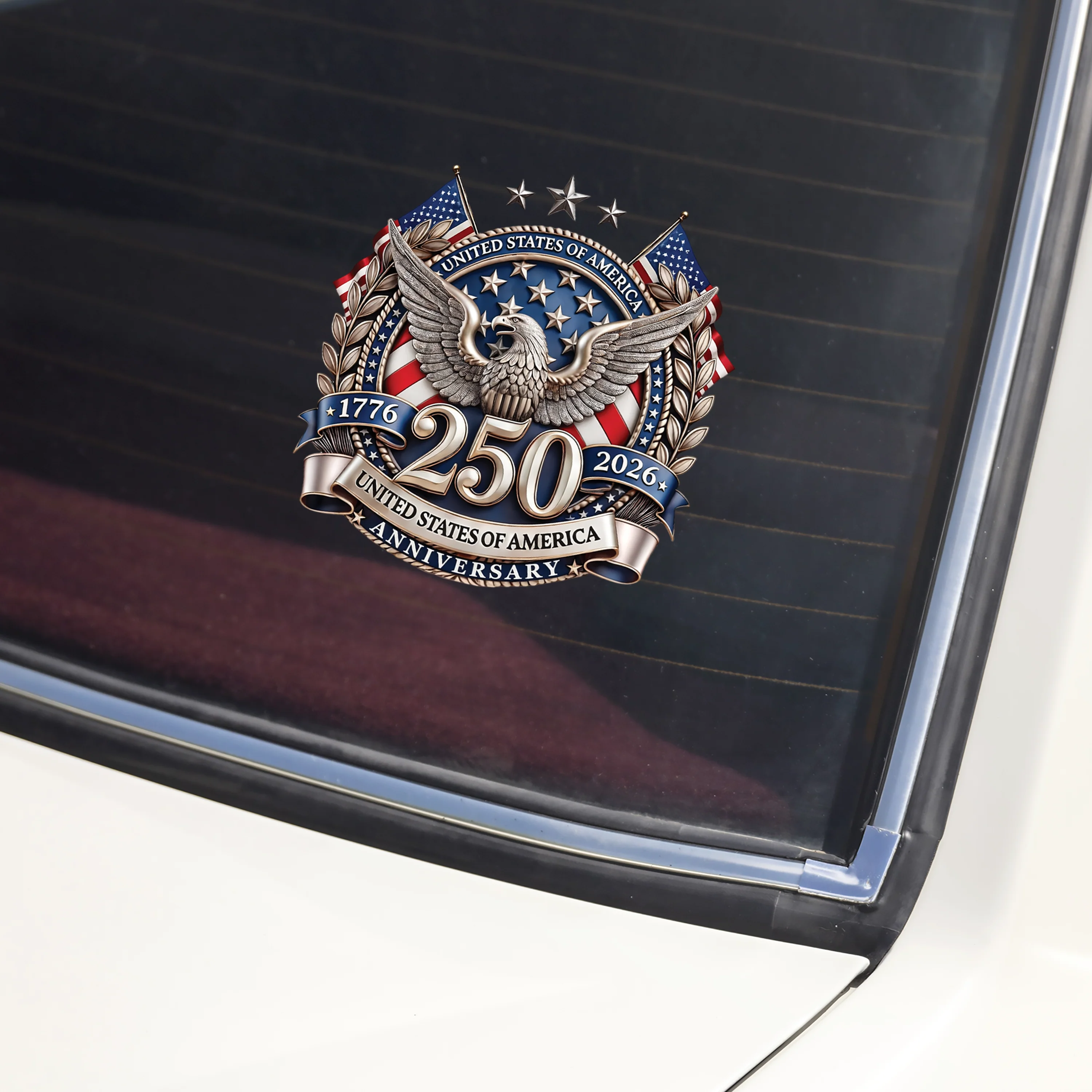 USA 250th Anniversary, 1776-2026 US 250 Emblem Semiquincentennial Car Window Decal Sticker HO82 900954 - Image 2