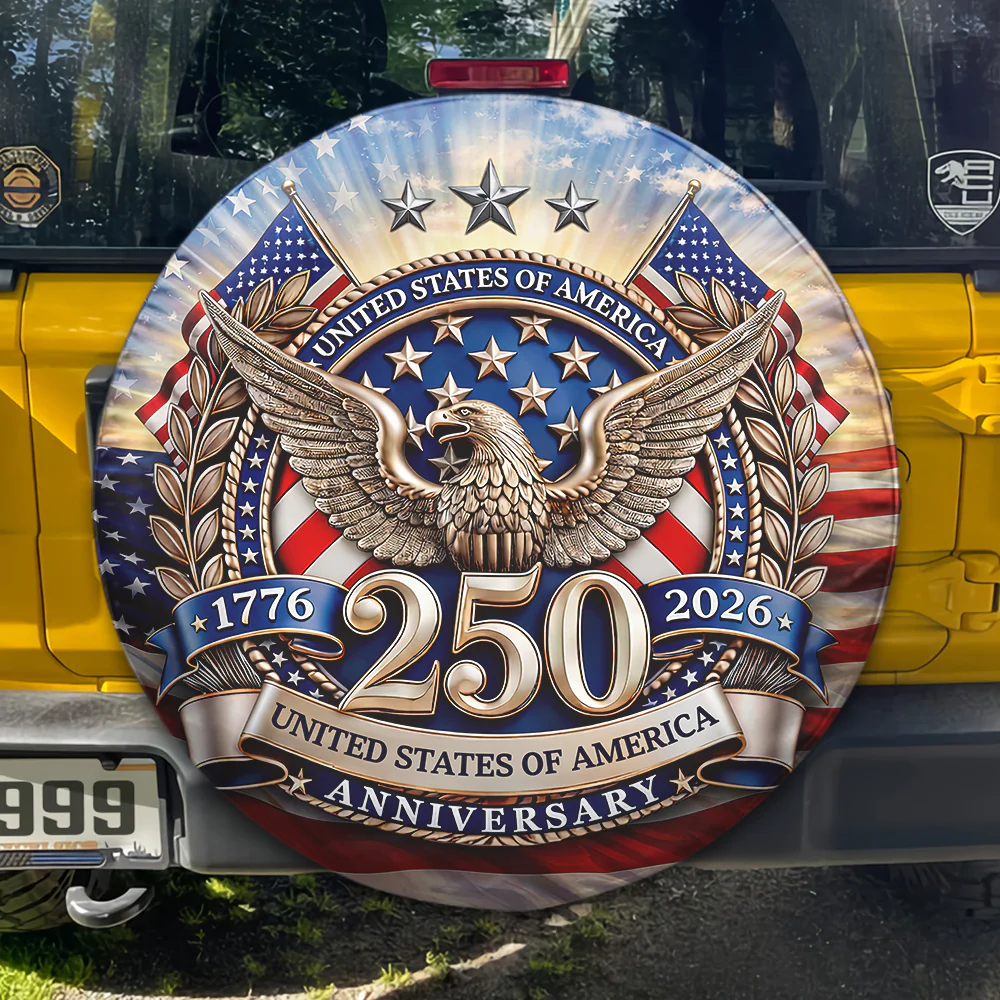 USA 250th Anniversary, 1776-2026 US 250 Emblem Semiquincentennial Tire Cover HO82 901024 - Image 3