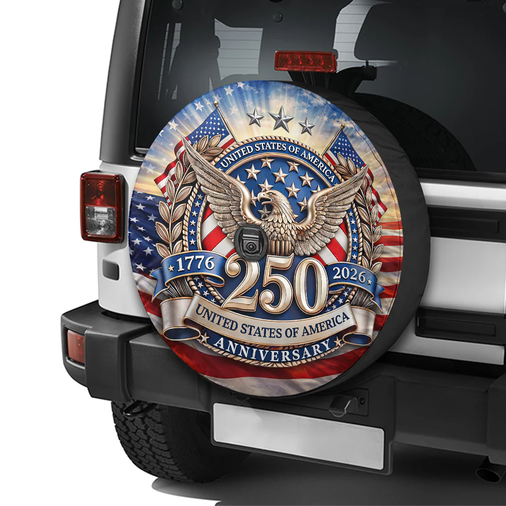 USA 250th Anniversary, 1776-2026 US 250 Emblem Semiquincentennial Tire Cover HO82 901024 - Image 4