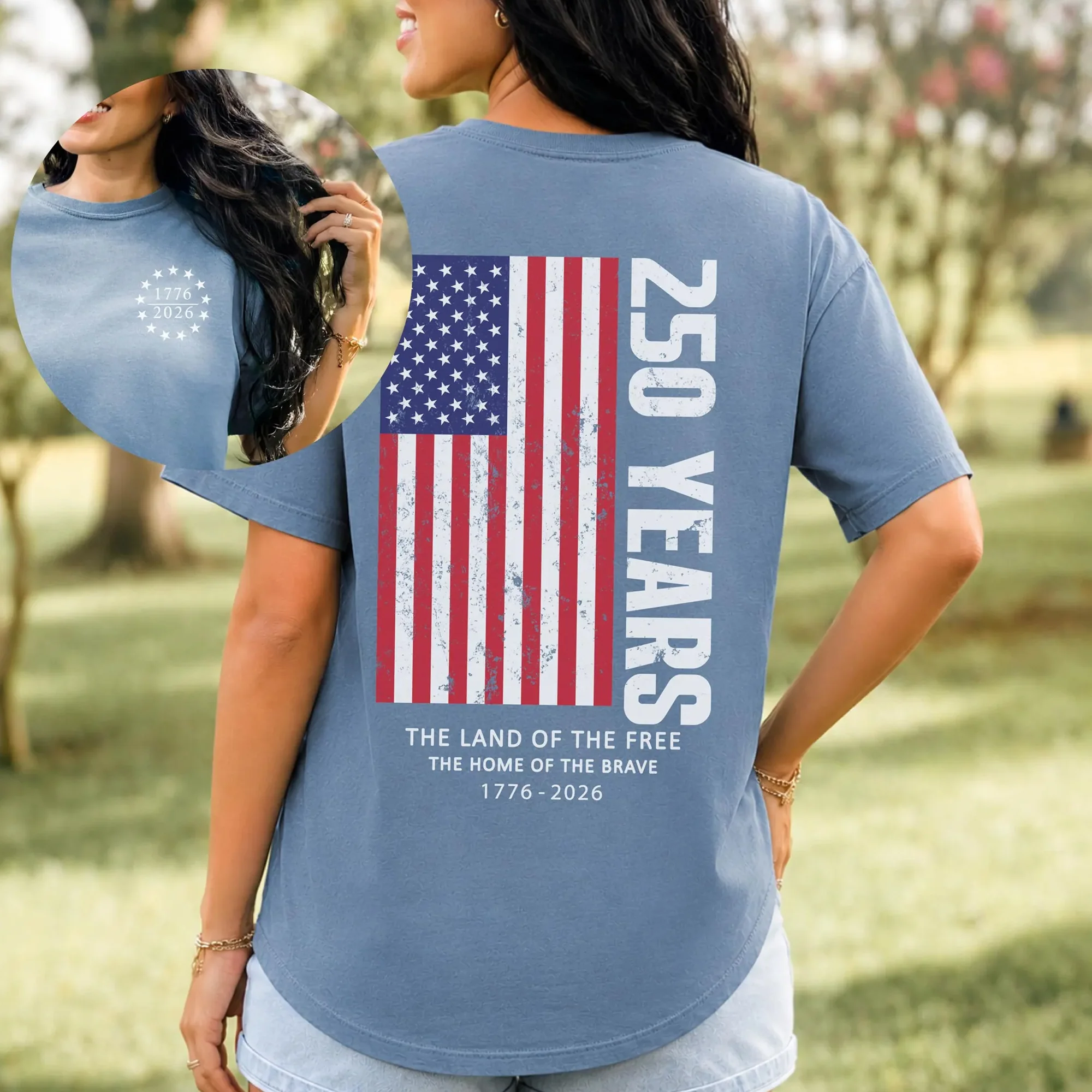 Vintage Style America 250th Anniversary Shirt - 1776-2026 - 4th of July Comfort Shirt HO82 902756 - Image 2