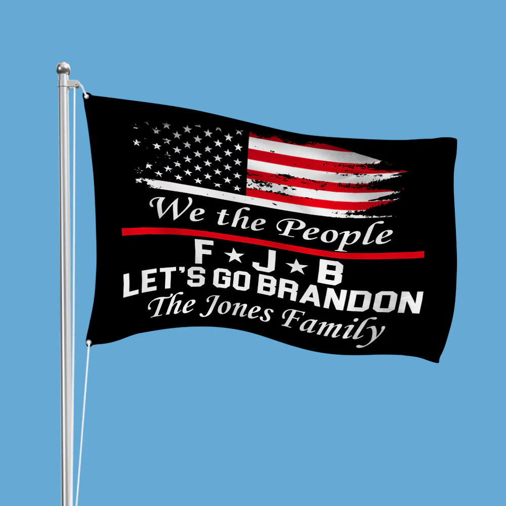 Custom Family Name We The People 1776 Let's Go Brandon Double-Sided Flag HO82 900350 - Image 5
