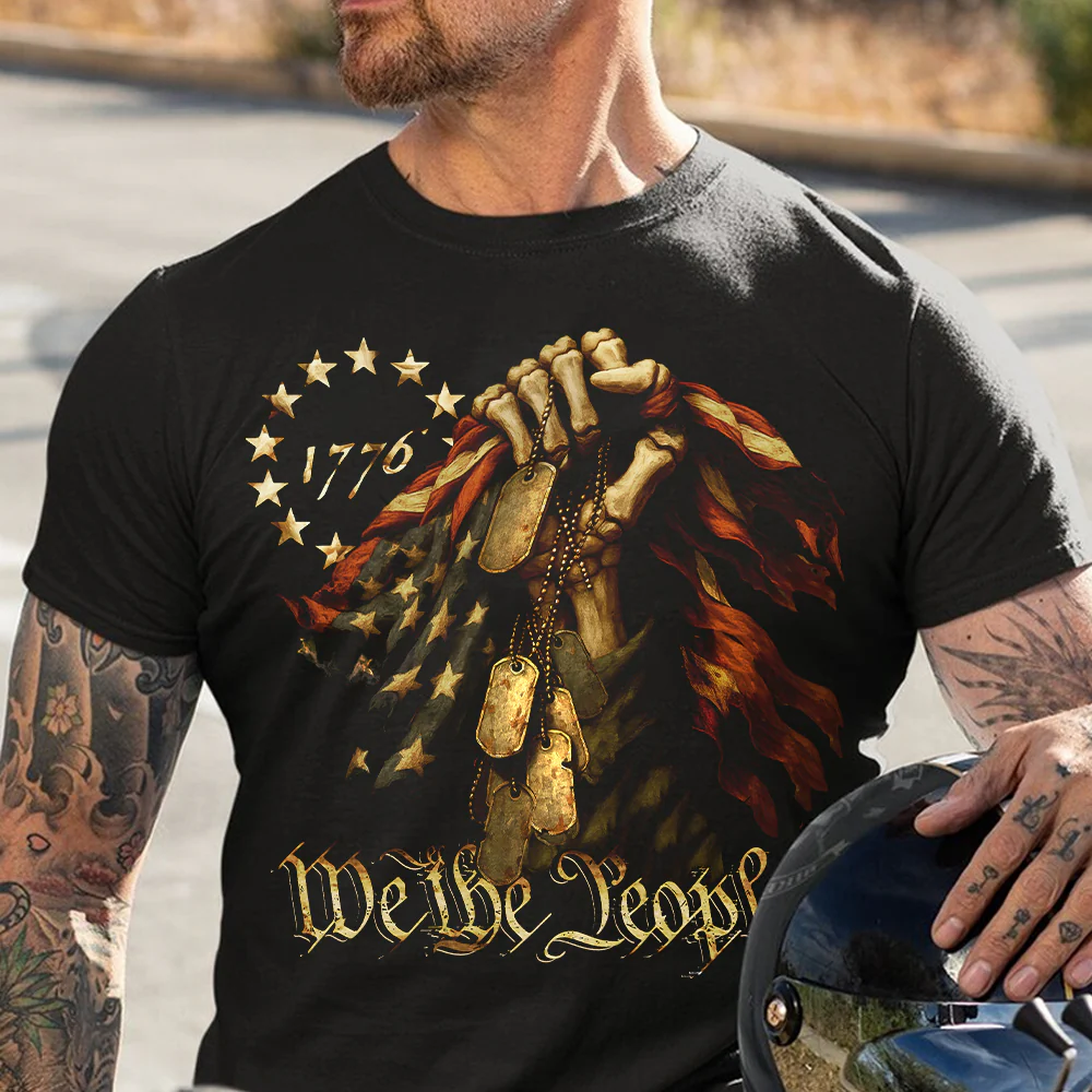 We The People - Bone Hand Dark Shirt HO82 894860 - Image 2