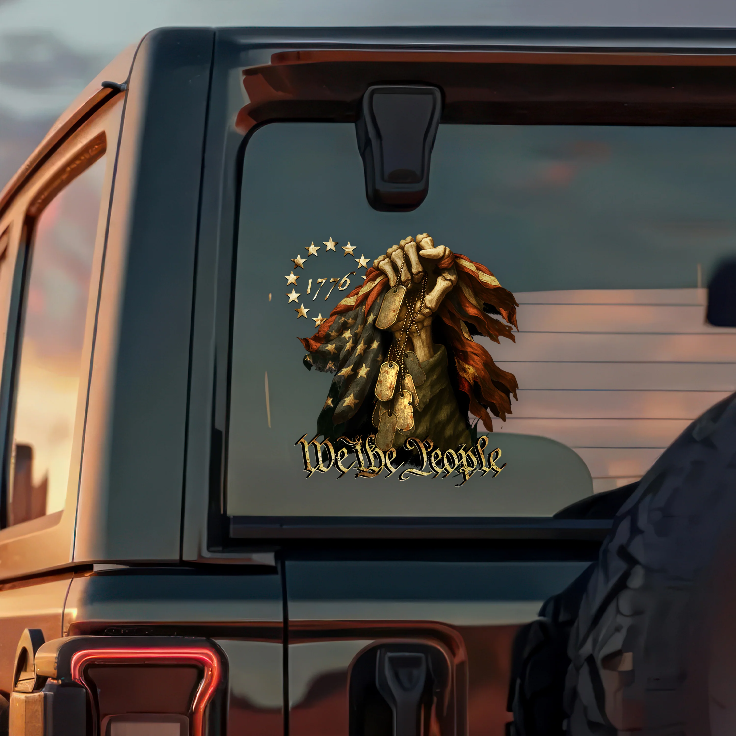 We The People - Bone Hand Decal Sticker HO82 900448 - Image 2