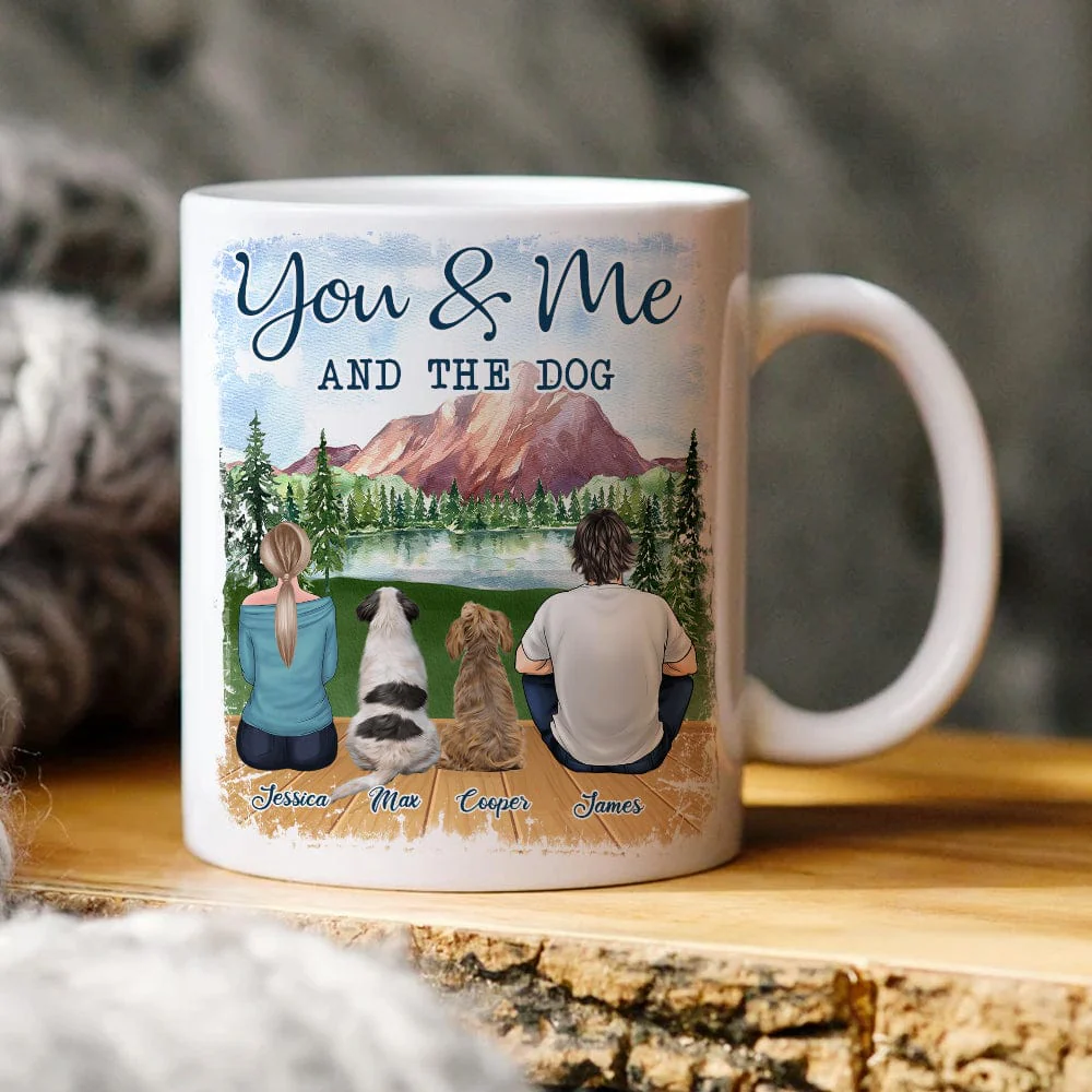 You And Me & The Dog For Dog Lovers Mug Personalized Gift TA29 890024 - Image 2