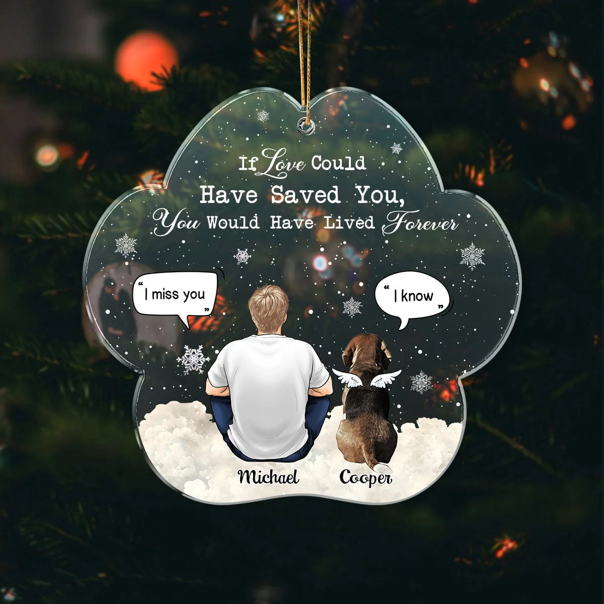You Were My Favorite Hello And Hardest Goodbye Christmas Memorial Gift Personalized Custom Shaped Acrylic Ornament HO82 891058 - Image 2