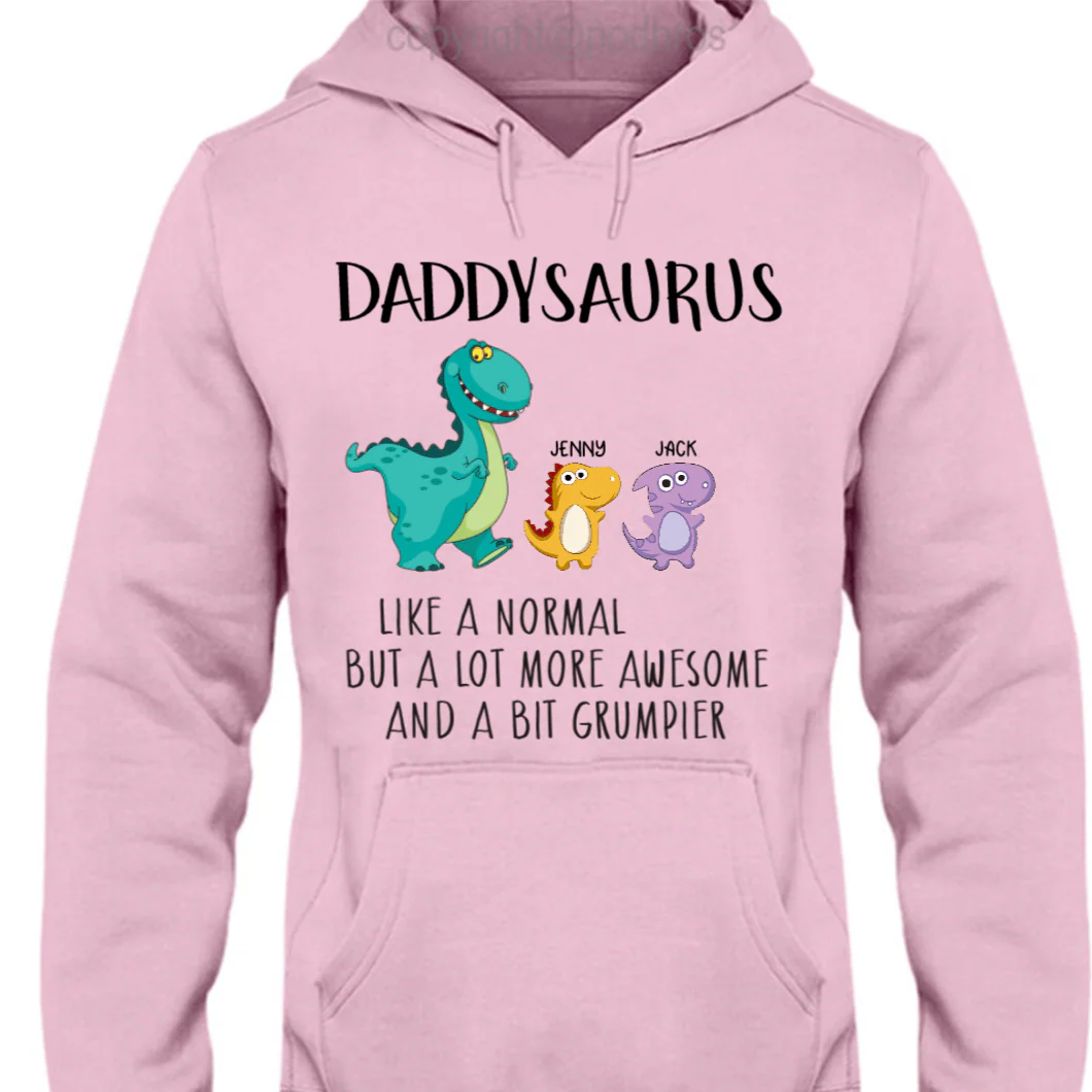 Papasaurus Like A Normal Daddy Family Shirt - Image 3