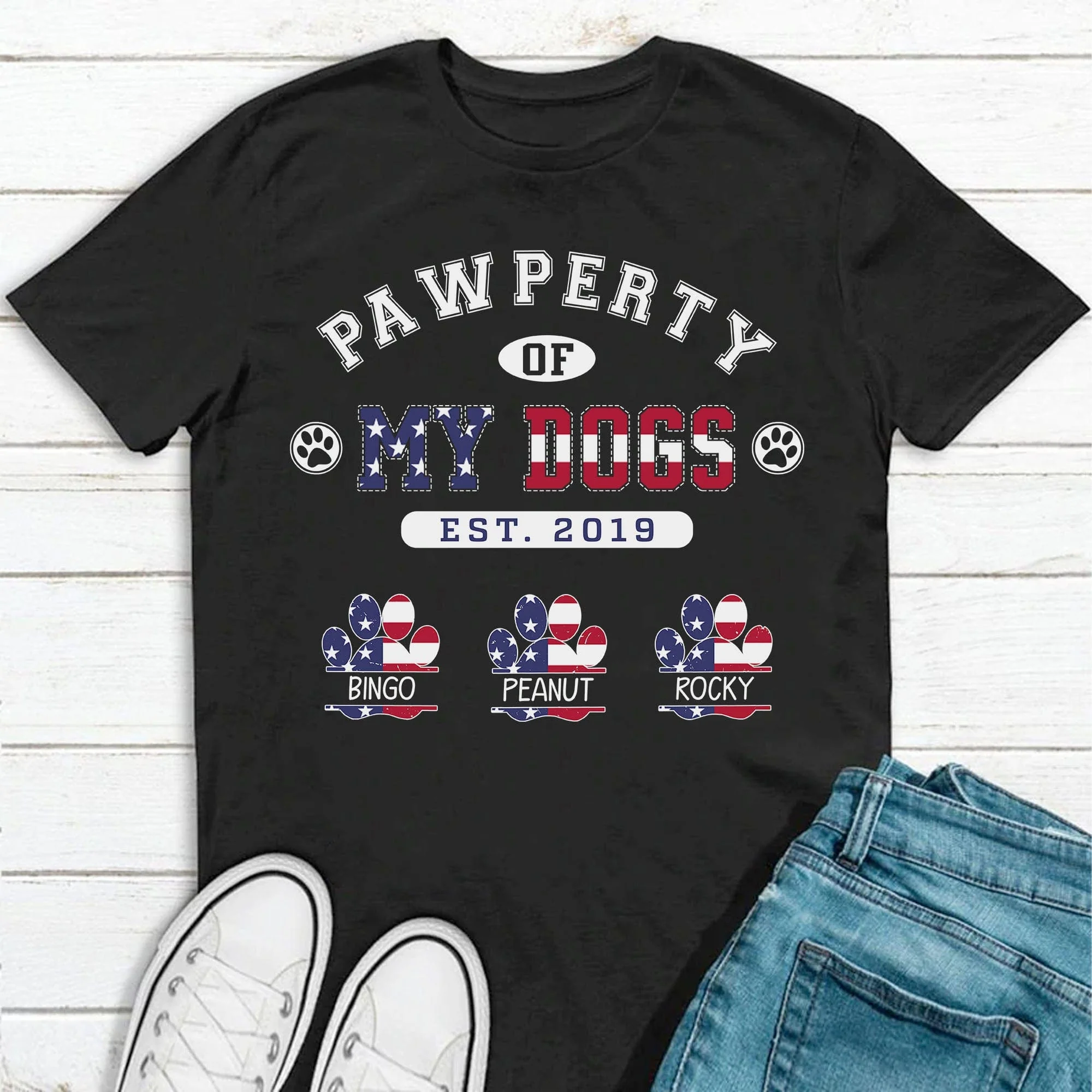 Pawperty Of My Dogs Personalized Custom Dog Shirt C188 - Image 3