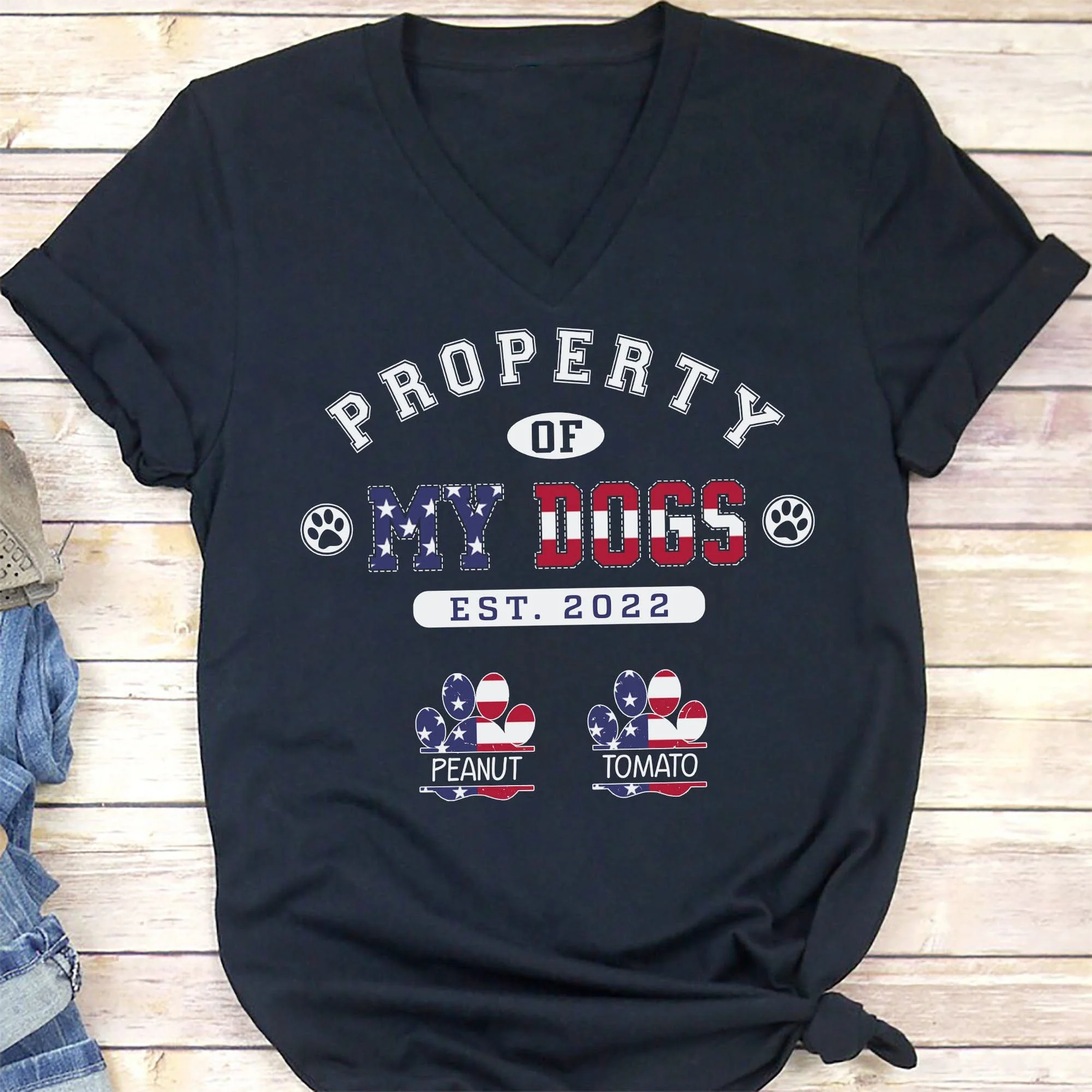 Pawperty Of My Dogs Personalized Custom Dog Shirt C188 - Image 5