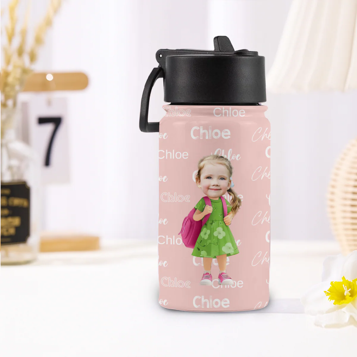 Personalised Cartoon Kid Character Portable Insulated Kid Water Bottle LM32 893983 - Image 8