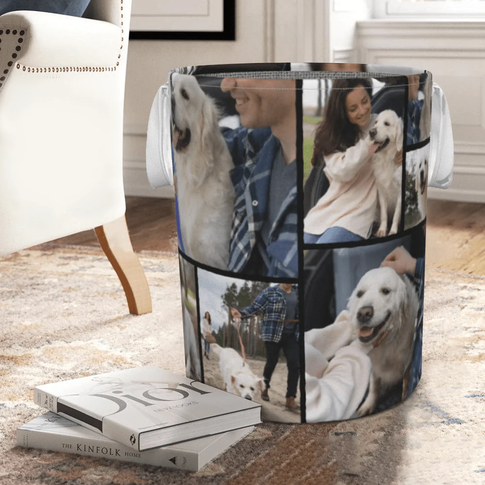 Personalized All-Over Print Foldable Laundry Basket For Dog Lover, HN590 - Image 3