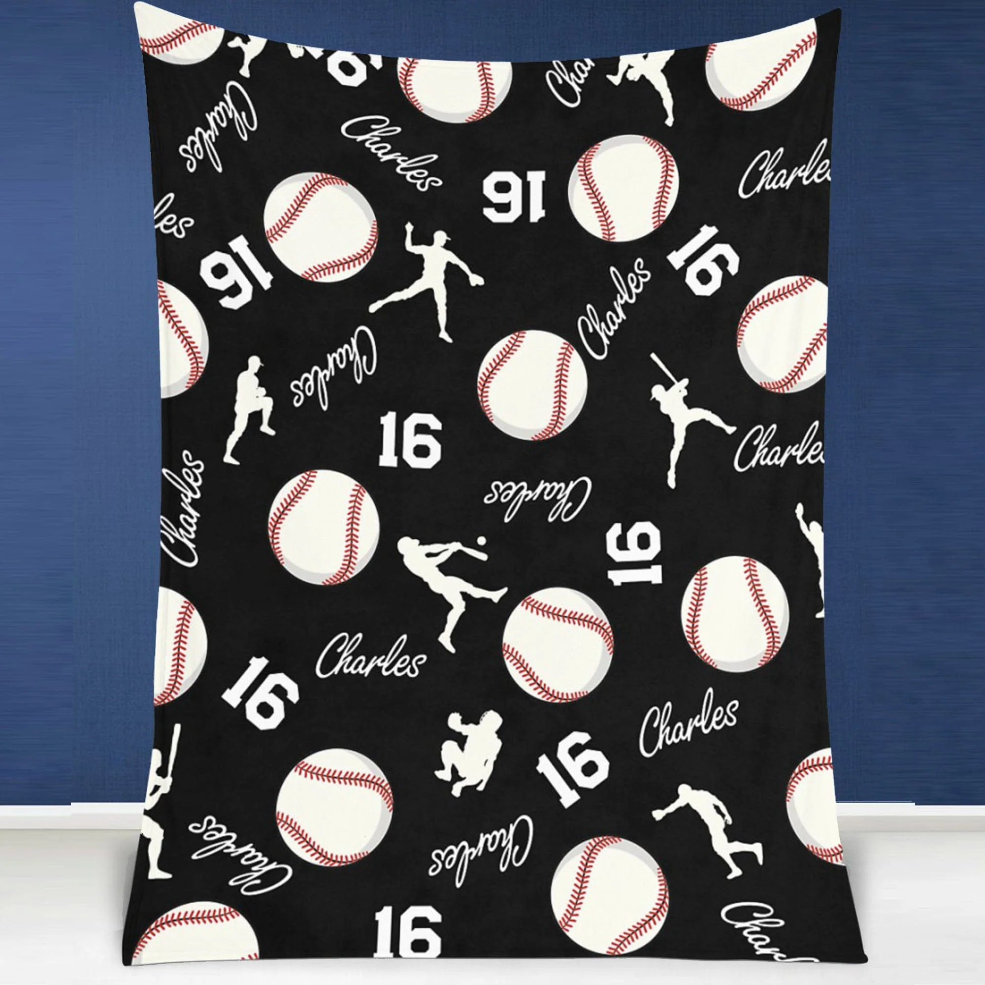 Personalized Custom Baseball Collage Blanket H531 - Image 4