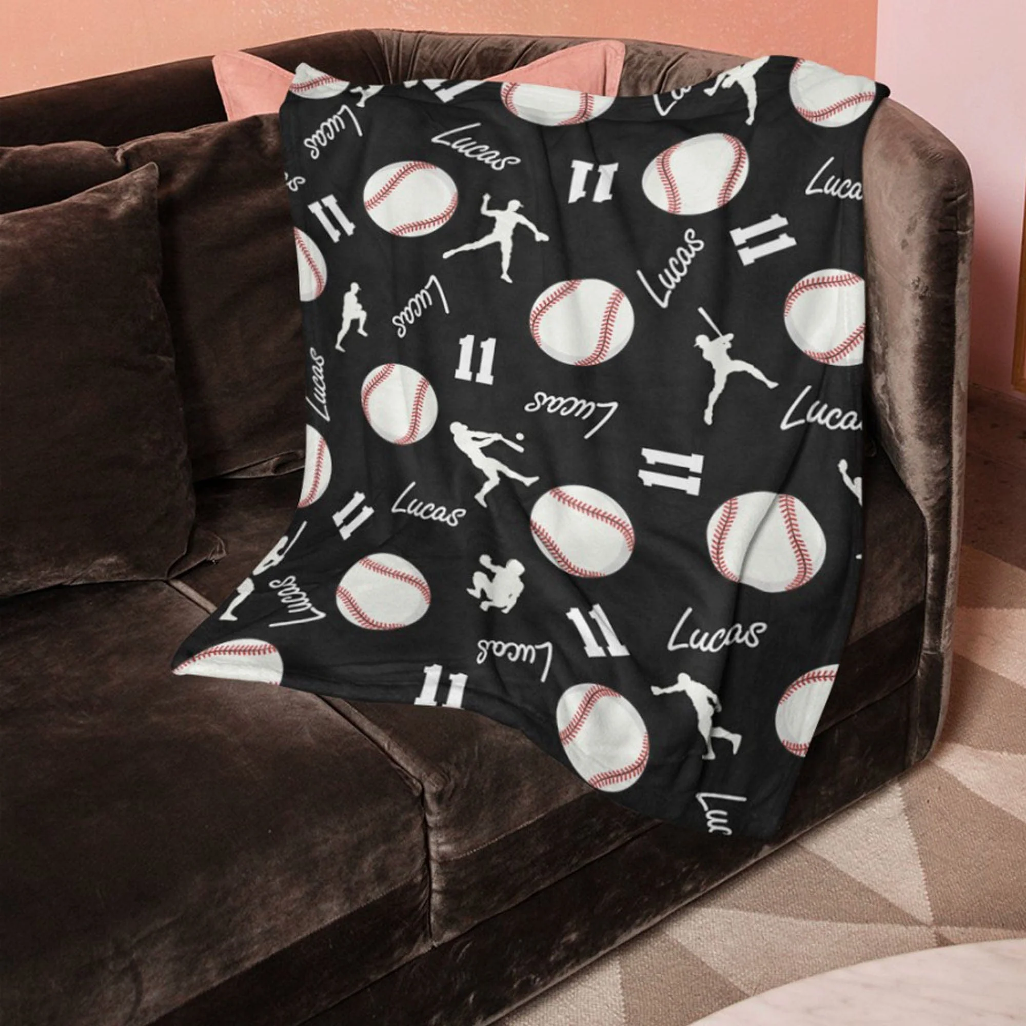 Personalized Custom Baseball Collage Blanket H531 - Image 5