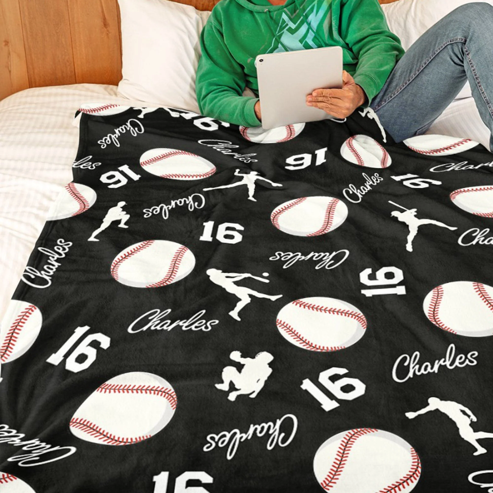 Personalized Custom Baseball Collage Blanket H531 - Image 6