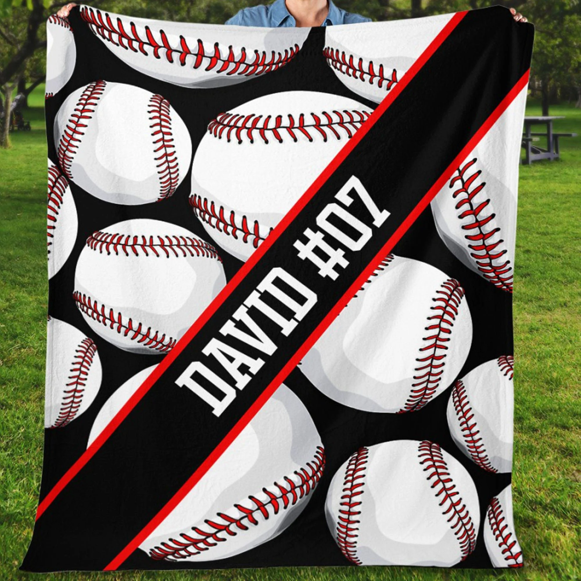 Personalized Custom Baseball Blanket H533 - Image 3
