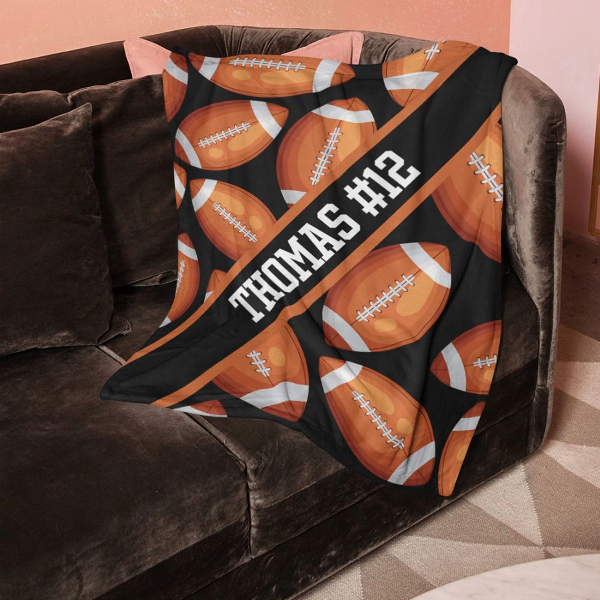 Personalized Custom Football Blanket 900436 - Image 4