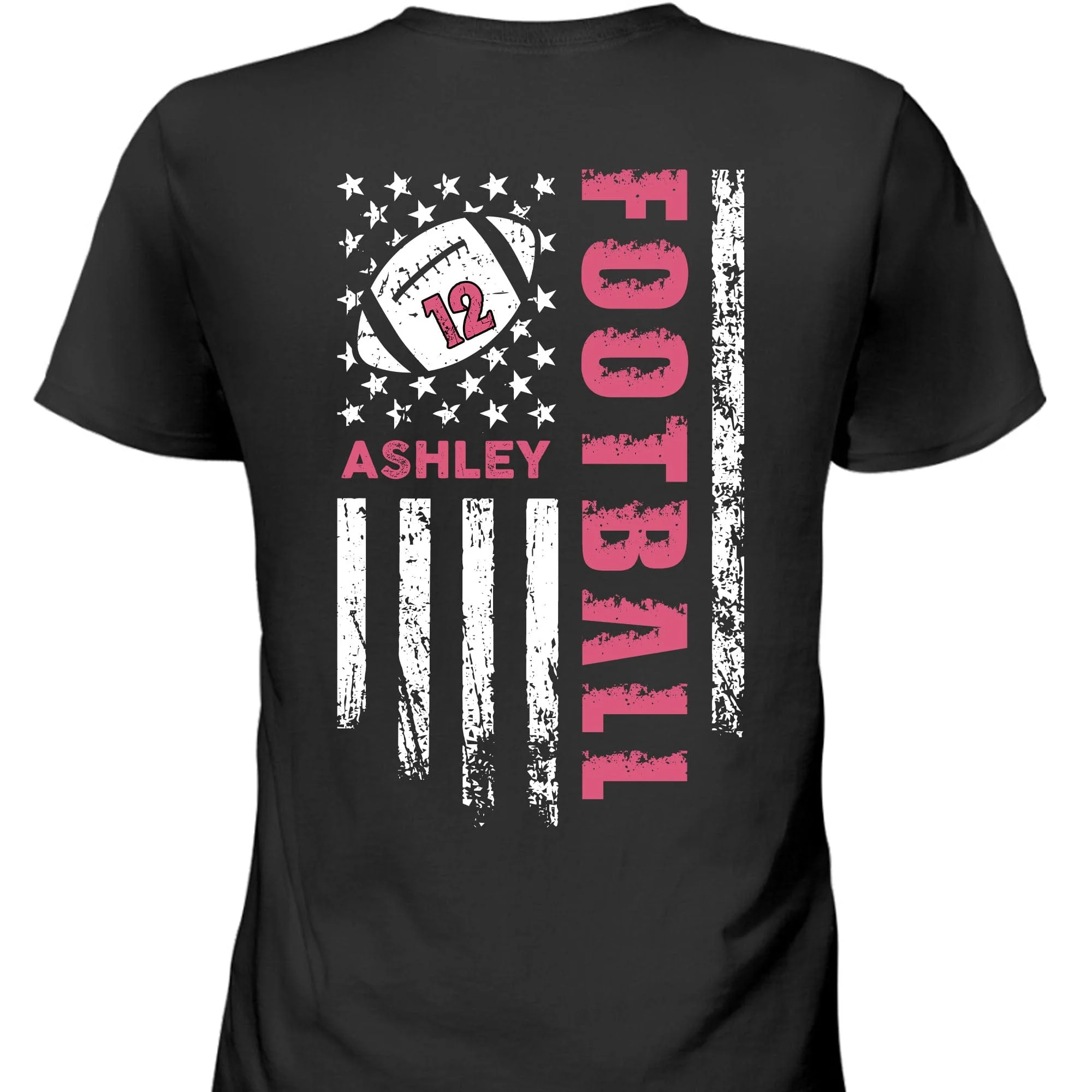 Personalized Custom Football Backside Shirts C524 - Image 2