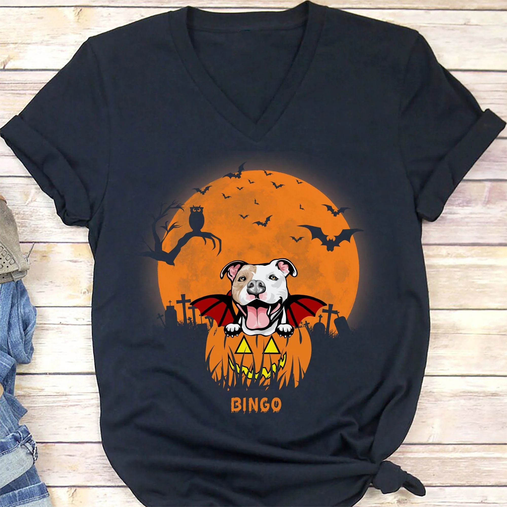 Personalized Custom Frontside Shirt, Halloween Ideas, Gift For Dog Lovers C459 - Image 5