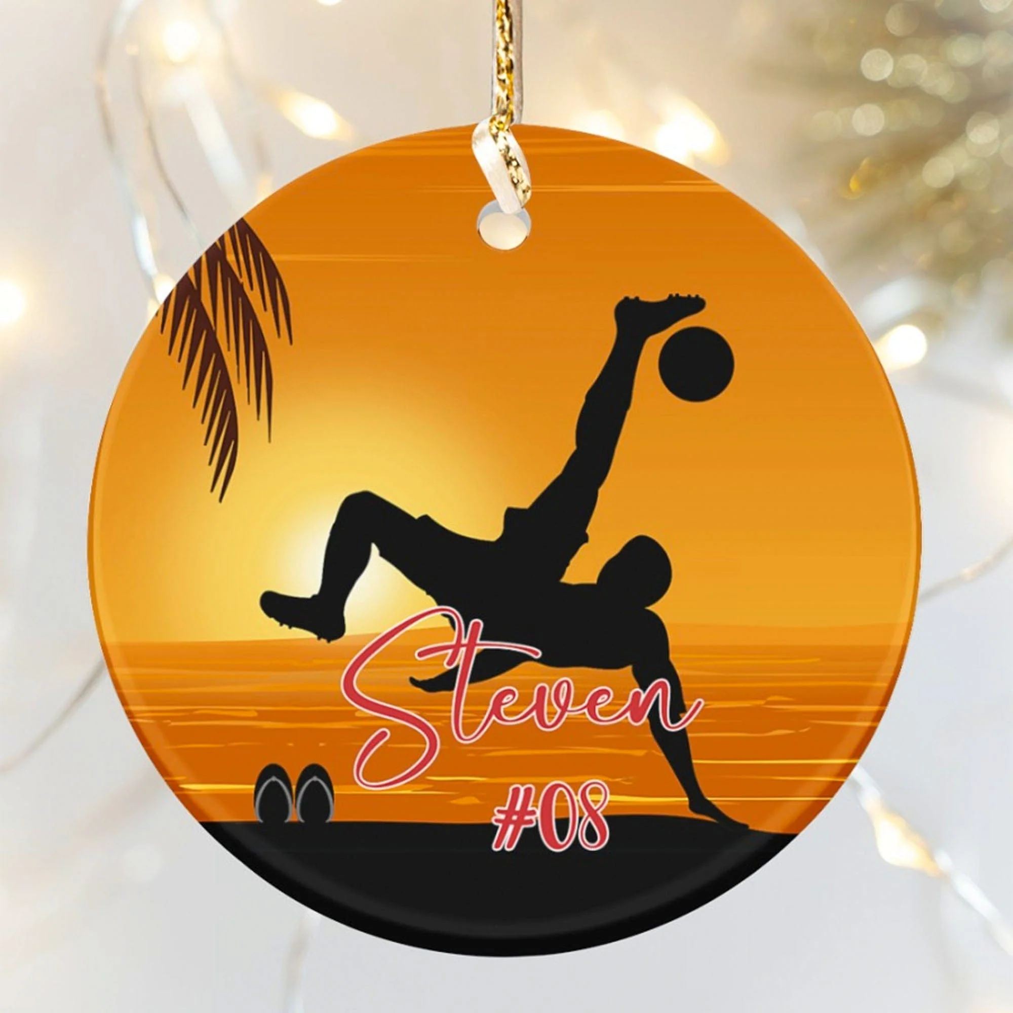 Personalized Custom Soccer Ornament C529 - Image 3