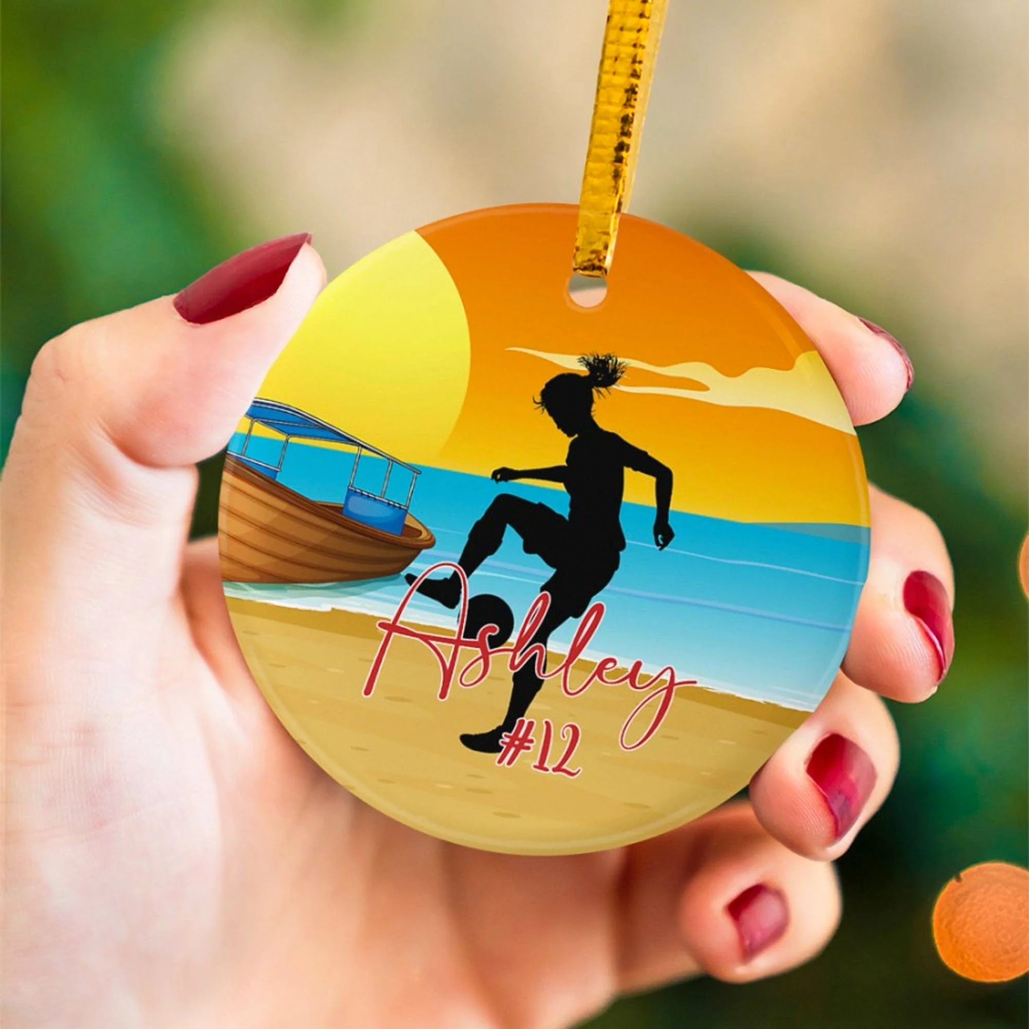 Personalized Custom Soccer Ornament C529 - Image 4