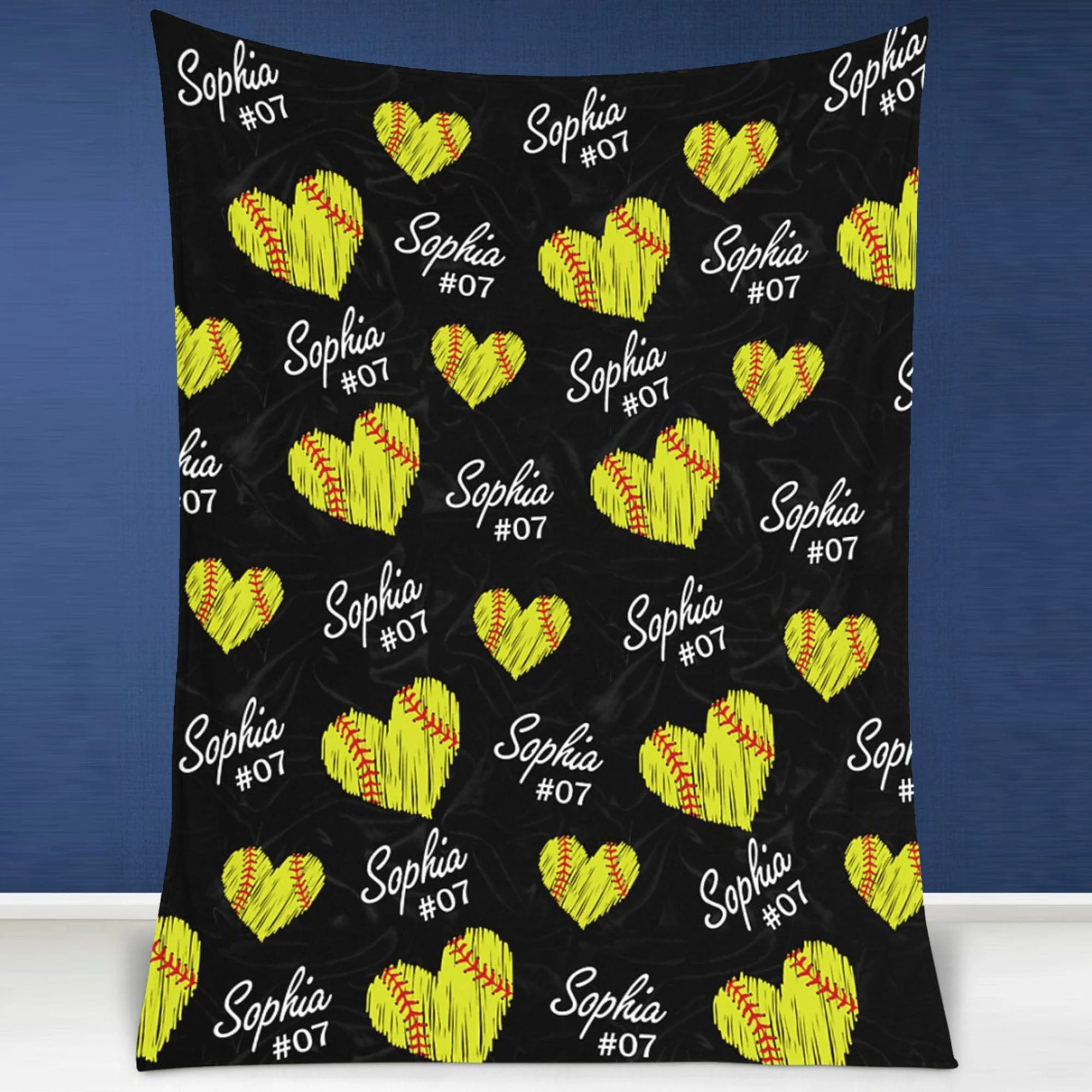 Personalized Custom Softball Blanket H532 - Image 4