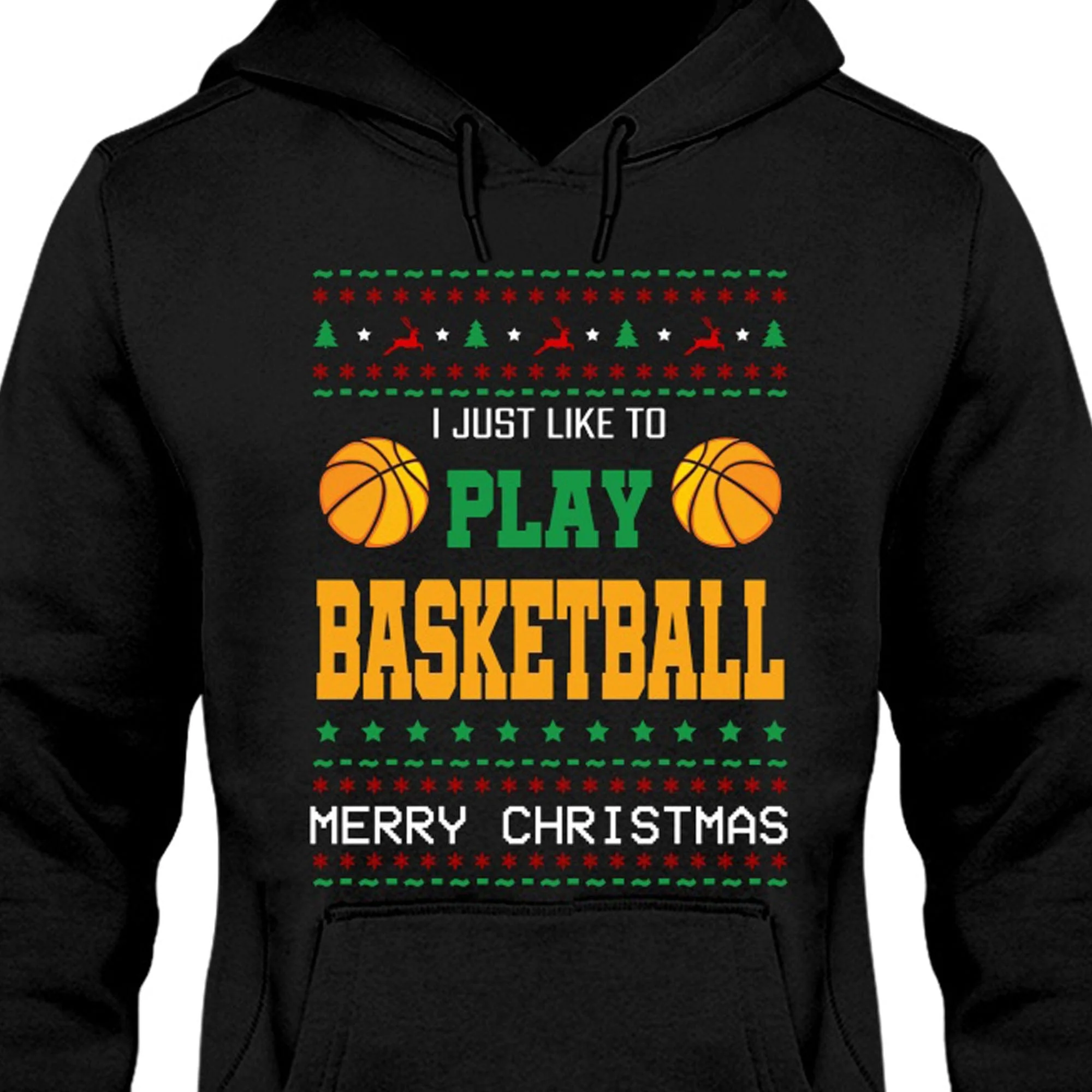 Personalized Custom Ugly Christmas Basketball Sweatshirt H541v2 - Image 3