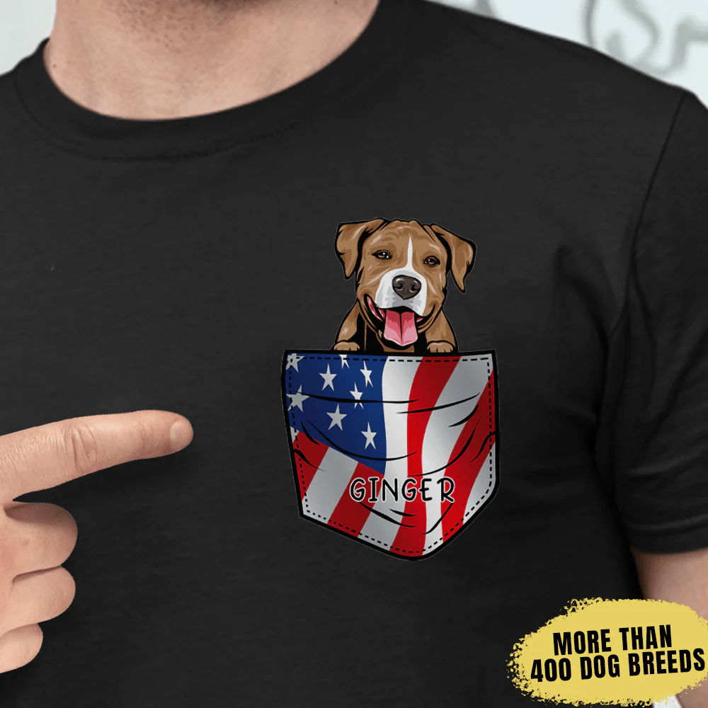 American Pocket Dark Dog Shirt