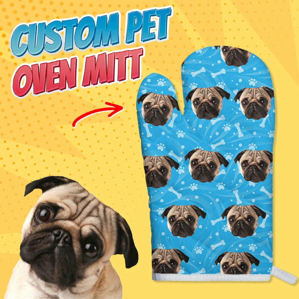 Personalized Dog Photo With Accessory Pattern Oven Mitt DA199 889068 - Image 3