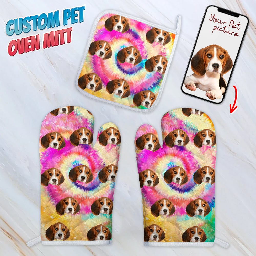 Personalized Dog Photo With Accessory Pattern Oven Mitt DA199 889068 - Image 4