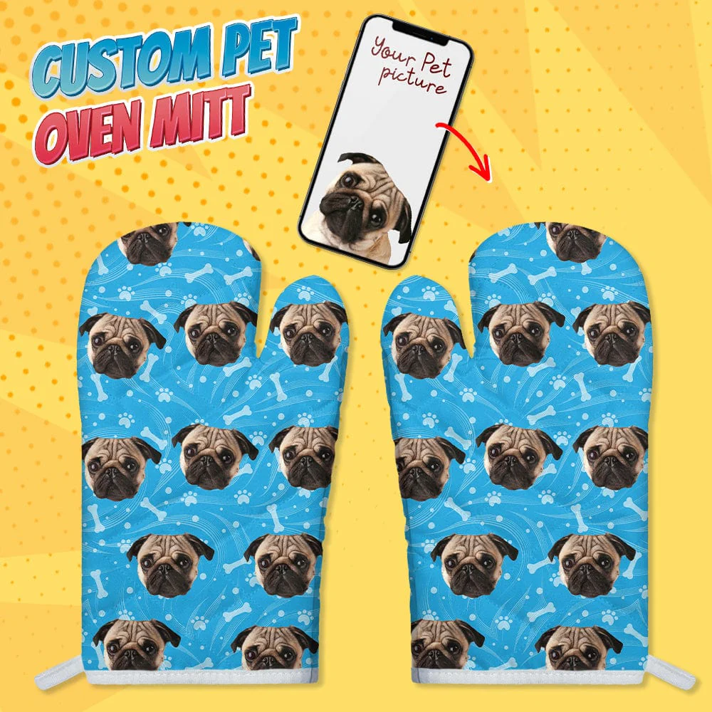 Personalized Dog Photo With Accessory Pattern Oven Mitt DA199 889068 - Image 5