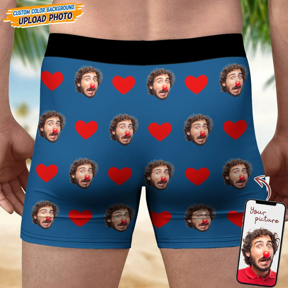 Personalized Face Hands White Men's Boxer Briefs DA199 889344 - Image 4