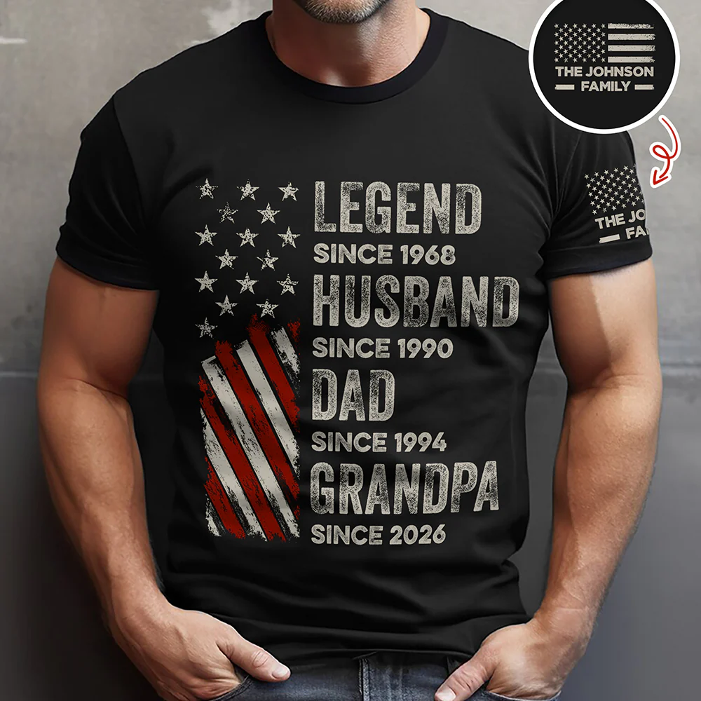 Personalized Family Name Father's Day Gifts, Legend, Husband, Dad And Grandpa Dark Shirt HO82 902708 - Image 4