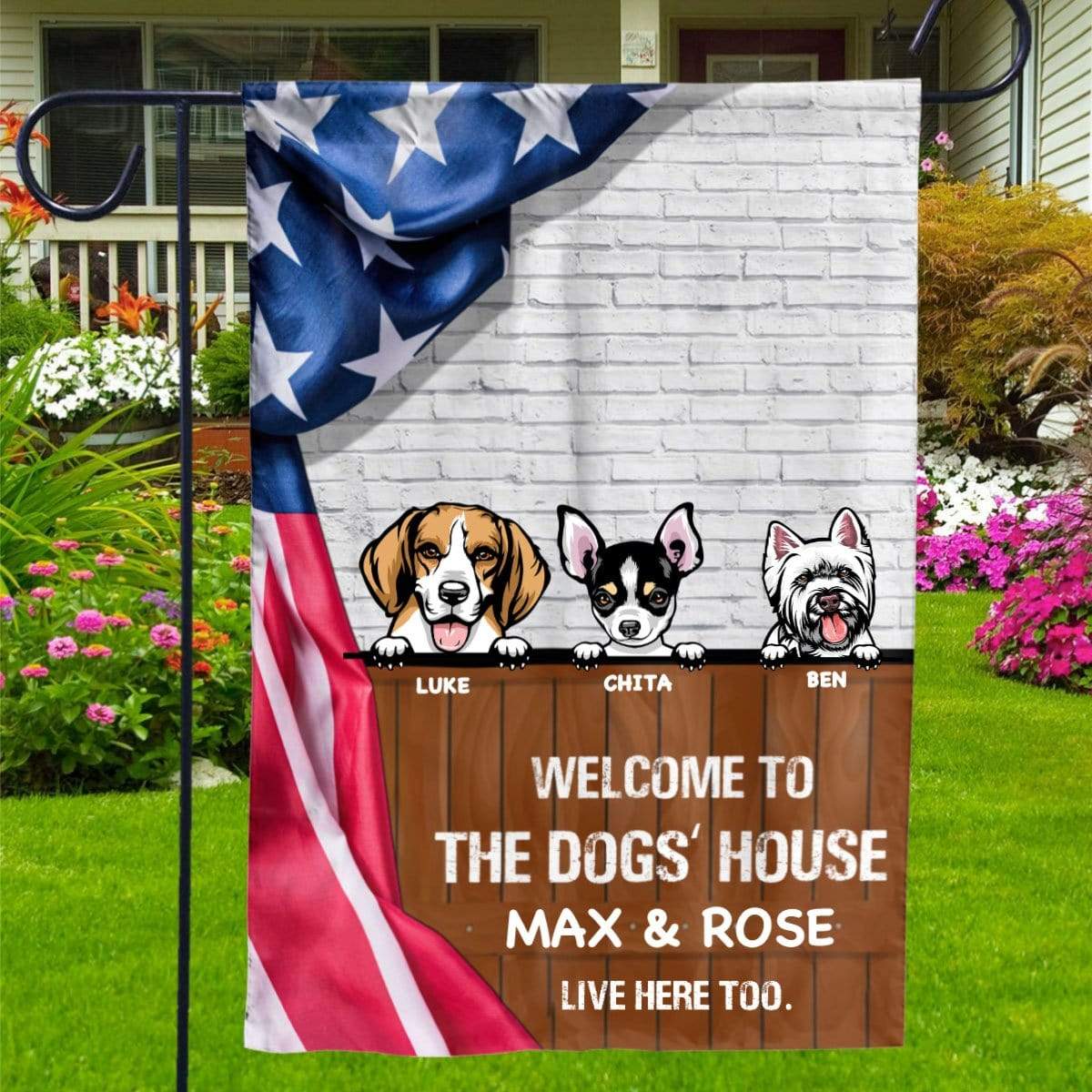 Welcome Dog House Dog Garden Flag TA29 - Image 3