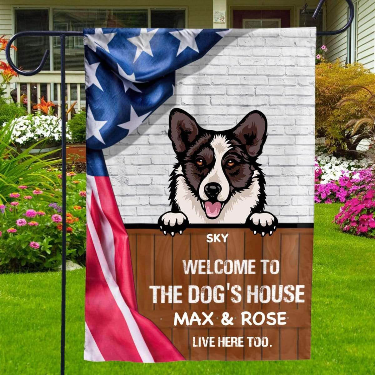 Welcome Dog House Dog Garden Flag TA29 - Image 4