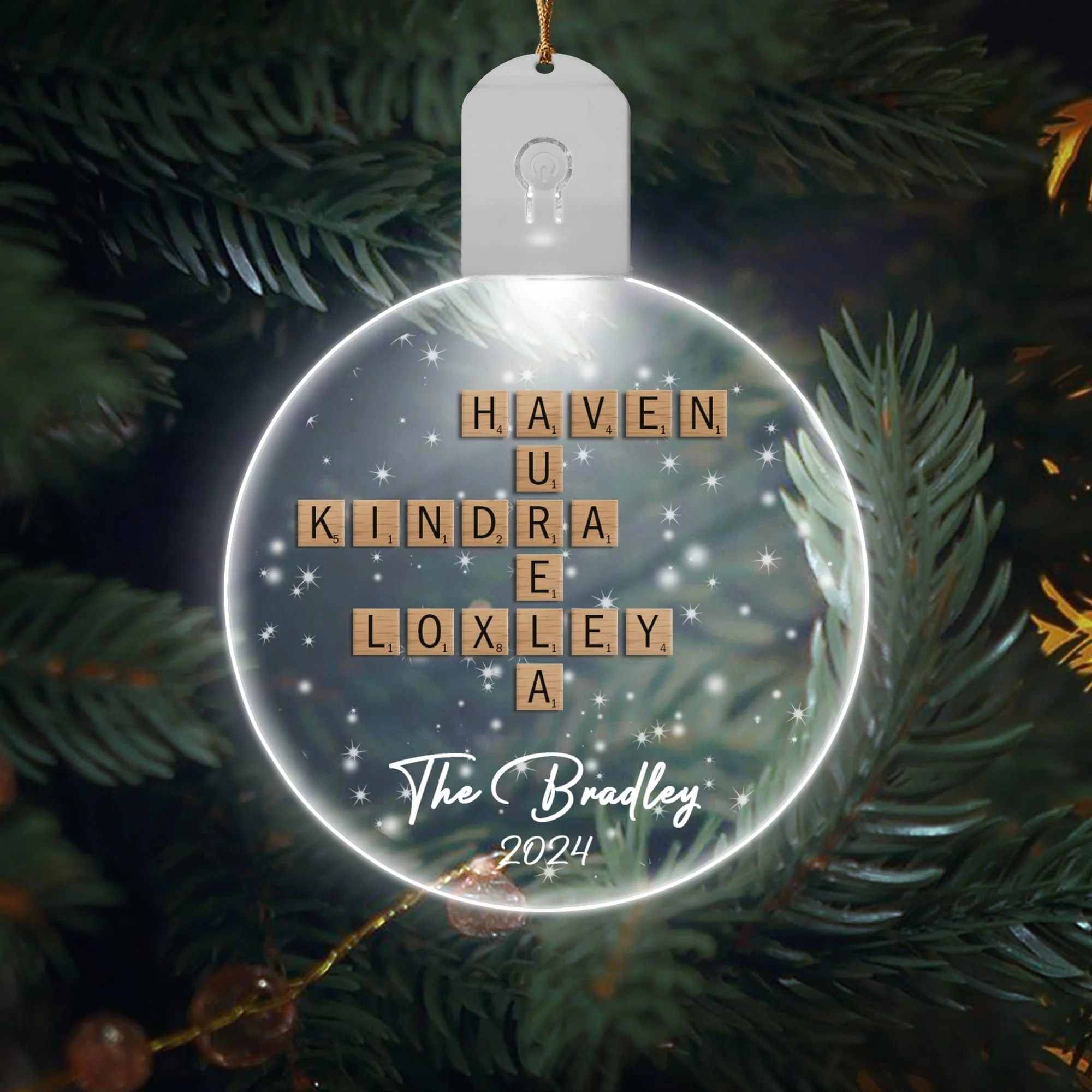 Personalized Gift Family Letter Name Together Led Acrylic Ornament HA75 891863 - Image 2
