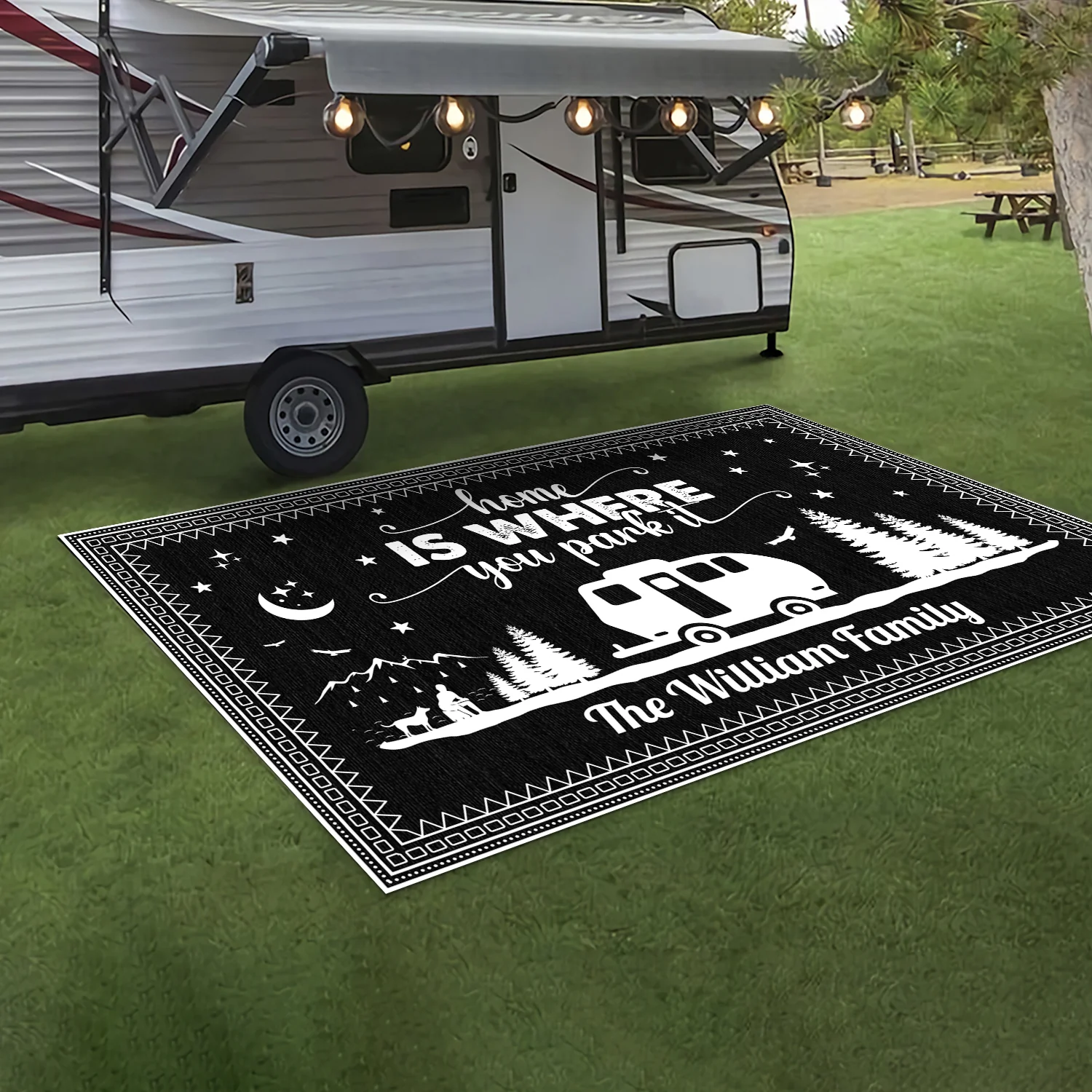 Personalized Happy Campers Camping Patio Rug For Camping Lovers CH07 896190 - Image 6