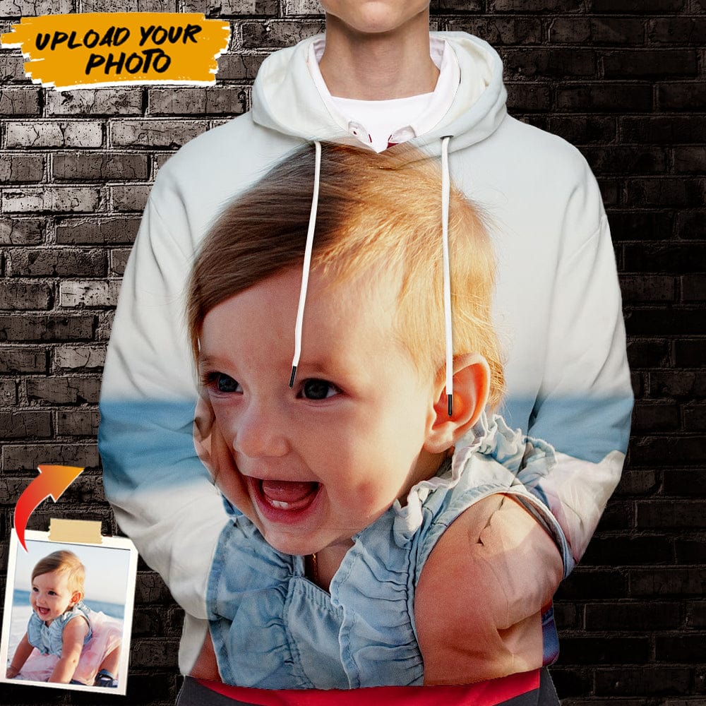 Personalized Hawaiian Shirt Upload Photo Sweater Hoodie N369 888587 120728 - Image 3