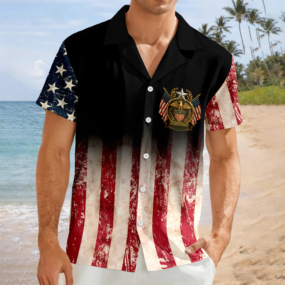 Personalized Patriotic 250th Anniversary God Bless America Eagle 1776–2026 Hawaii Shirt HA75 920848 - Image 7