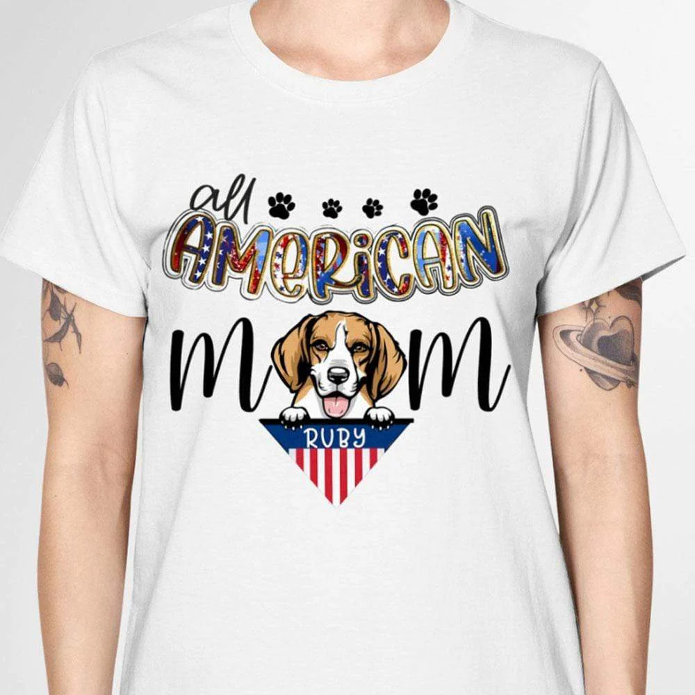 All American Mom Dog Shirt - Image 3