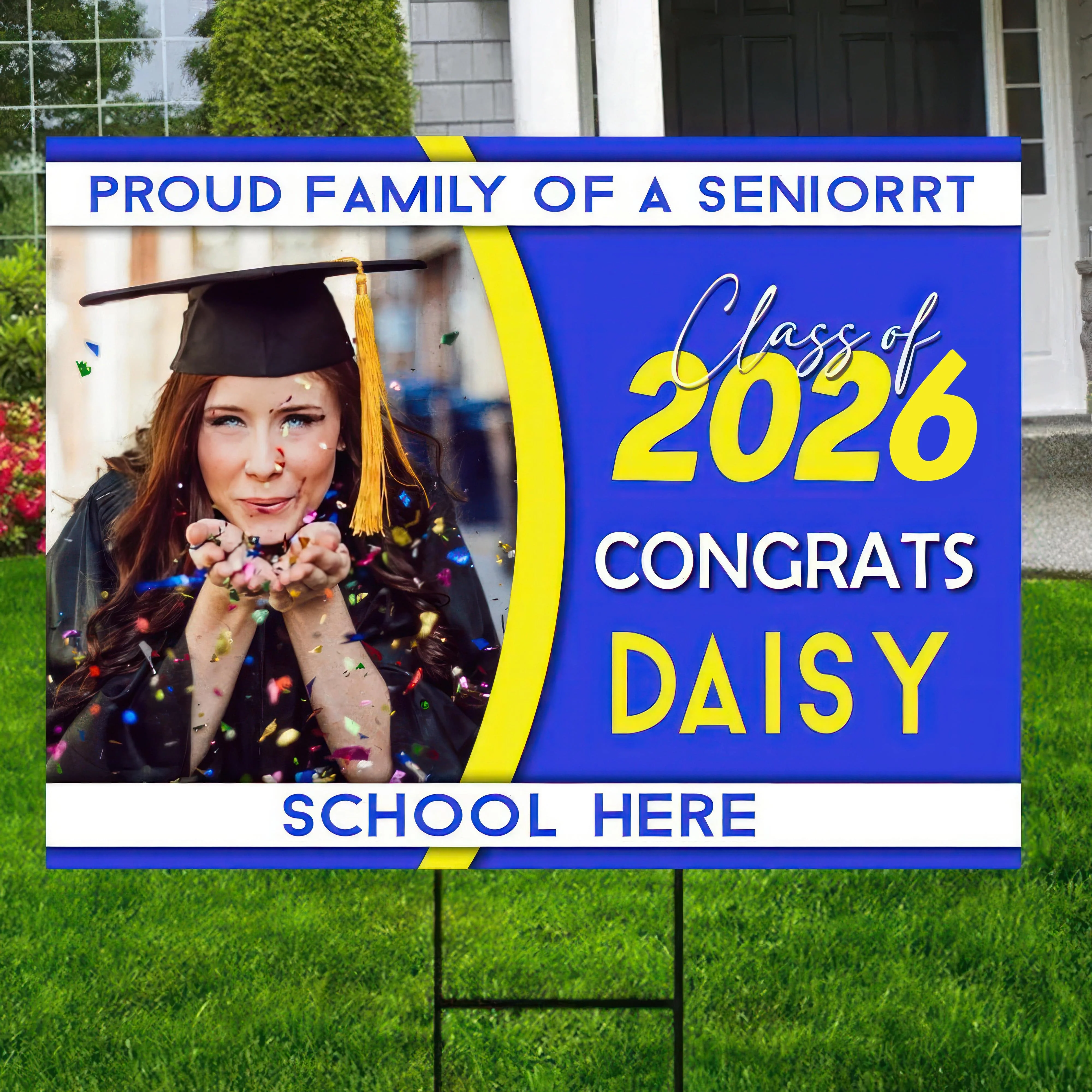 Proud Family Of A Senior 2022 Personalized Yard Sign 891904 - Image 2
