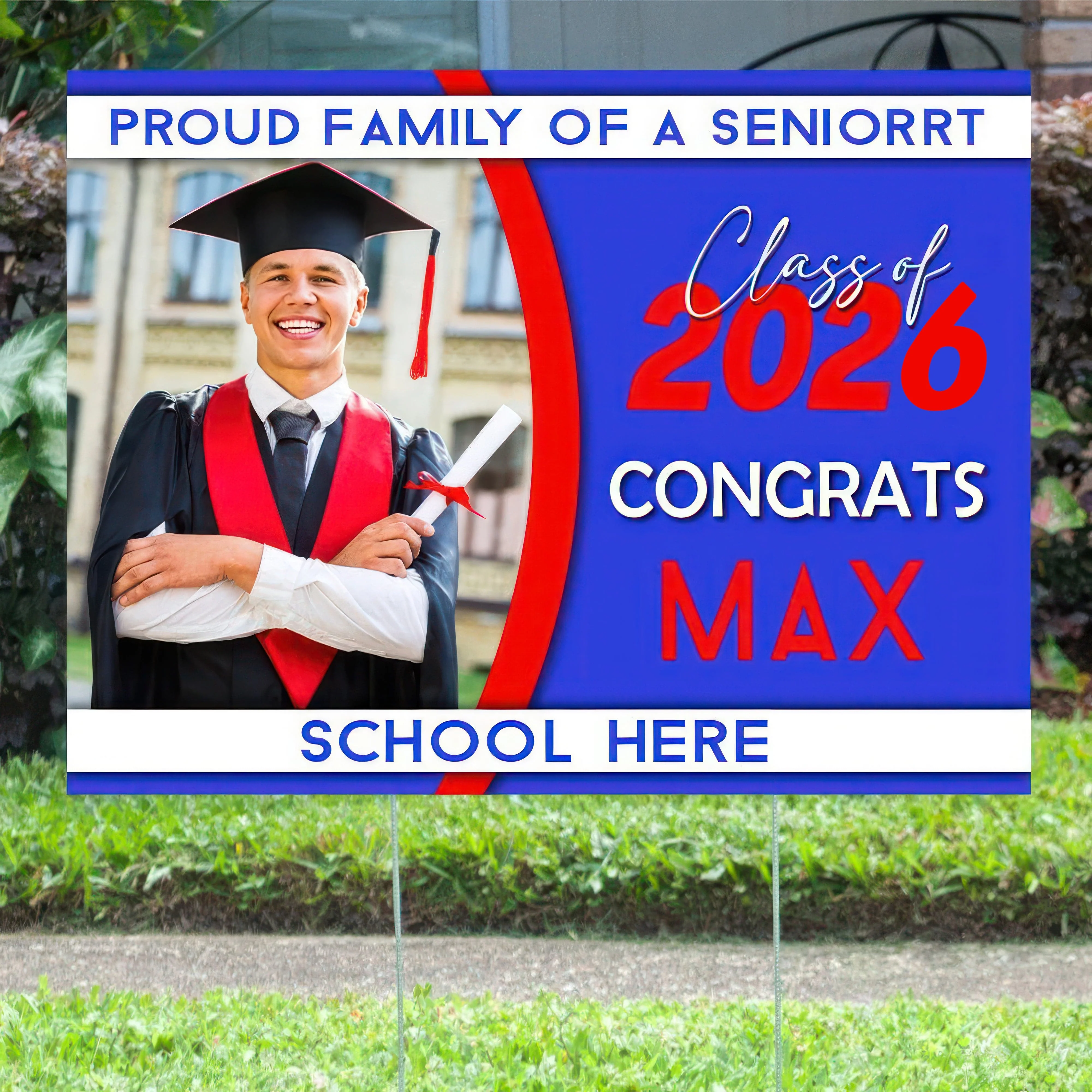 Proud Family Of A Senior 2022 Personalized Yard Sign 891904 - Image 3