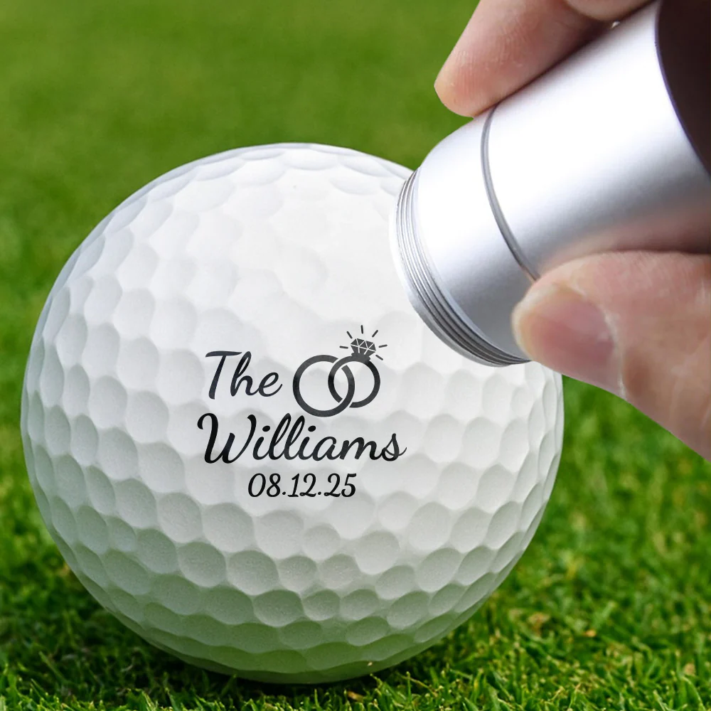 Personalized Wedding Golf Ball Stamp Box For Couple Gift, Anniversary, Wedding Gift HA75 898564