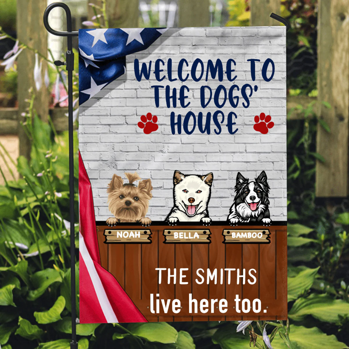 Welcome To The Dogs House Dog Garden Flag TA29 - Image 5