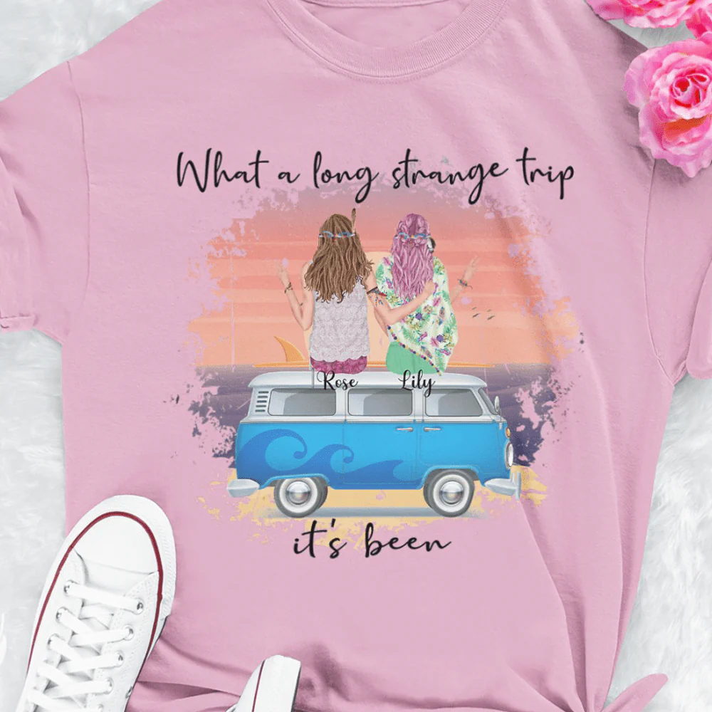 A Long Strange Trip Bestie Summer Best Friend Shirt - Image 3