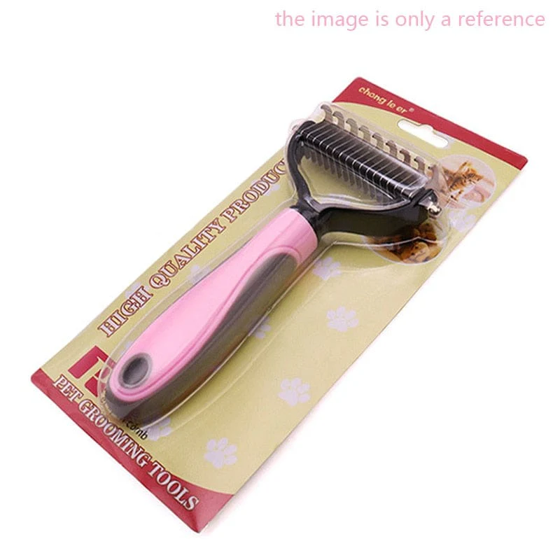 Pets Fur Knot Cutter Dog Grooming Shedding Tools Pet Cat Hair Removal Comb Brush Double sided Pet Products Suppliers - Image 2