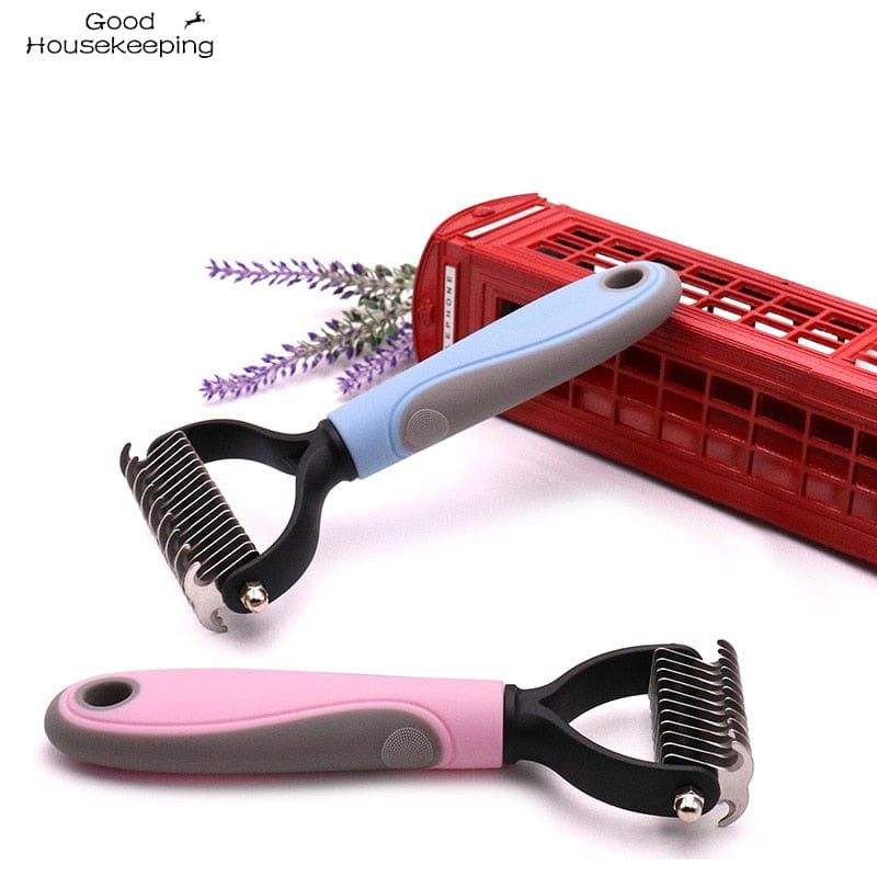 Pets Fur Knot Cutter Dog Grooming Shedding Tools Pet Cat Hair Removal Comb Brush Double sided Pet Products Suppliers - Image 4