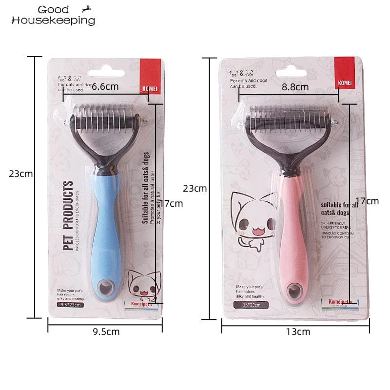 Pets Fur Knot Cutter Dog Grooming Shedding Tools Pet Cat Hair Removal Comb Brush Double sided Pet Products Suppliers - Image 8