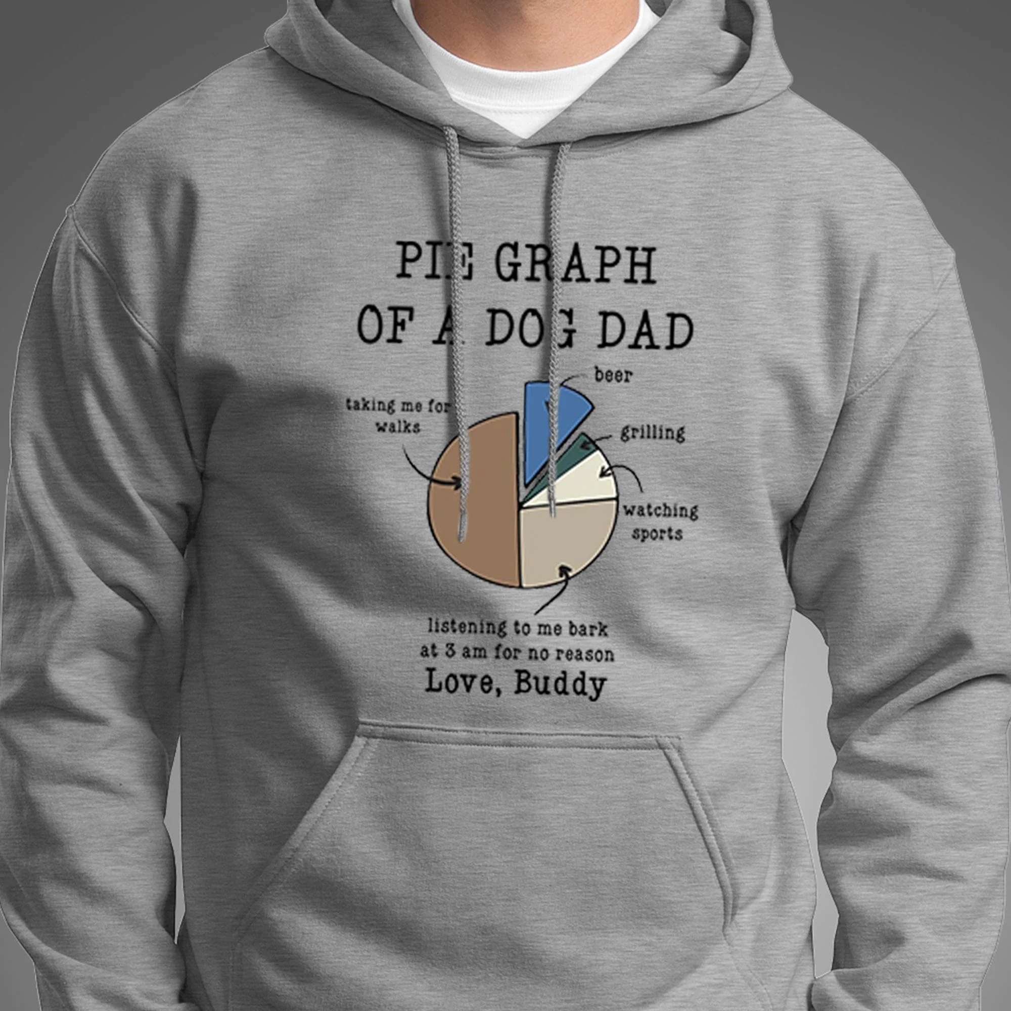 Pie Graph Of A Dog Dad Custom Shirt H230 - Image 3