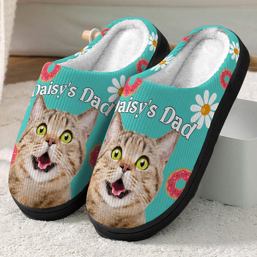 Plush Slippers Custom Photo Custom Name Dog Cat 888683 N369 HN590 - Image 5