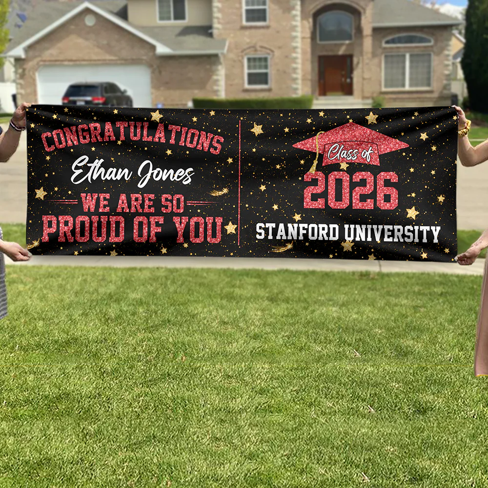 Custom Name We Are So Proud  Of You Banner 2026 Graduation Gift TH10 898773 - Image 8